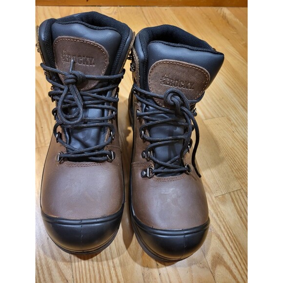 Rocky Worksmart Women's Composite Toe Waterproof Work Boot  Size 10.5 M Brown - Picture 2 of 9